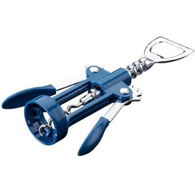 FACKELMANN Hefboomkurkentrekker Essential, multifunctionele flesopener voor wijn & co, donkerblauw/zilver FACKELMANN Hefboomkurkentrekker Essential, multifunctionele flesopener voor wijn & co, donkerblauw/zilver