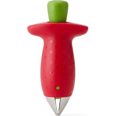 Chef'n StemGem Aardbeienontkroner, Voor het Verwijderen Van Kern en Blad, Ideaal Voor Bakken en Jam Maken, Roestvrij Staal, 12,7 x 5,08 x 2,54 Centimeter, Rood/Groen, 102-138-005 Chef'n StemGem Aardbeienontkroner, Voor het Verwijderen Van Kern en Blad, Ideaal Voor Bakken en Jam Maken, Roestvrij Staal, 12,7 x 5,08 x 2,54 Centimeter, Rood/Groen, 102-138-005