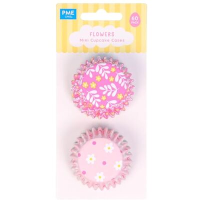 PME Pasen Mini met folie beklede cupcake hoesjes bloemen, set van 60 PME Pasen Mini met folie beklede cupcake hoesjes bloemen, set van 60