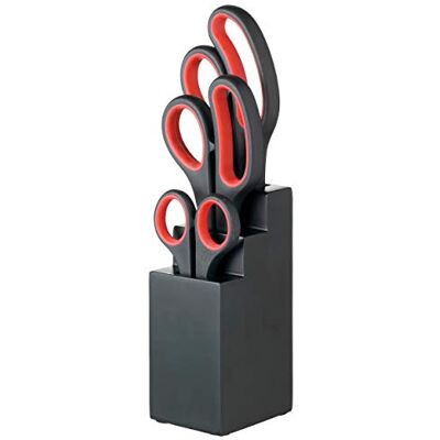 KitchenCraft KCSCISET3 3-delige schaarset met zwart blok KitchenCraft KCSCISET3 3-delige schaarset met zwart blok