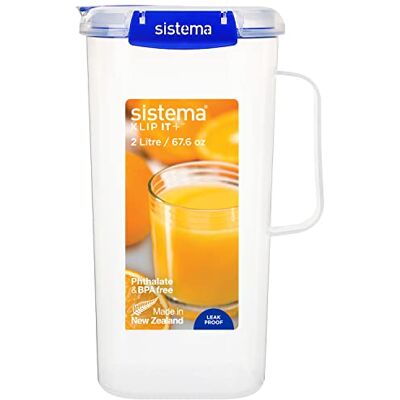 Sistema 884206 Klip It Plus kruik, polypropyleen, 2 l Sistema 884206 Klip It Plus kruik, polypropyleen, 2 l