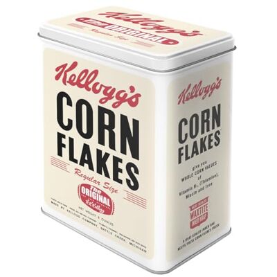 ART Retro voorraadblik L, 3 l, Kellogg's – Retro Package original Kellogg's license product (OLP), mueslidoos, vintage design, Cadeau idee voor de keuken ART Retro voorraadblik L, 3 l, Kellogg's – Retro Package original Kellogg's license product (OLP), mueslidoos, vintage design, Cadeau idee voor de keuken