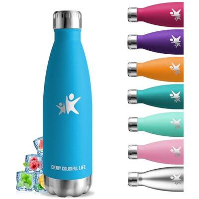 Grsta Thermosfles, 500 ml, voor kinderen, BPA-vrij, roestvrijstalen flessen, lekvrij, thermoflessen, roestvrij staal 18/8, metalen flessen voor school, camping, reizen, kantoor Grsta Thermosfles, 500 ml, voor kinderen, BPA-vrij, roestvrijstalen flessen, lekvrij, thermoflessen, roestvrij staal 18/8, metalen flessen voor school, camping, reizen, kantoor