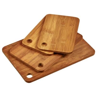 Kesper Snijplanken 4-delige set, materiaal: bamboe, afmetingen: groot: 33 x 23 x 1 cm, medium: 28 x 18,5 x 1 cm, 2 x klein: 23 x 15 x 1 cm, kleur: bruin, naturel 59127 Kesper Snijplanken 4-delige set, materiaal: bamboe, afmetingen: groot: 33 x 23 x 1 cm, medium: 28 x 18,5 x 1 cm, 2 x klein: 23 x 15 x 1 cm, kleur: bruin, naturel 59127