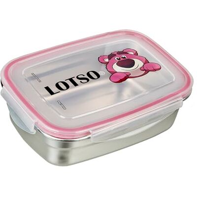 Undercover – snackbox Lotso met siliconen afdichting – van roestvrij staal – inhoud 550 ml – lunchbox voor school – snackbox voor kinderen – broodtrommel Undercover – snackbox Lotso met siliconen afdichting – van roestvrij staal – inhoud 550 ml – lunchbox voor school – snackbox voor kinderen – broodtrommel