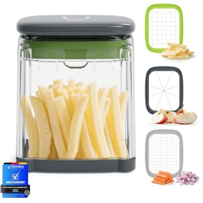 Ibergrif M523 Aardappelsnijder, 3-in-1 snijder voor wortels, fruit, aardappelsnijder voor aardappelen, gemakkelijk te reinigen, snelle blokjessnijder voor het snijden van aardappelen, wortelen, fruit Ibergrif M523 Aardappelsnijder, 3-in-1 snijder voor wortels, fruit, aardappelsnijder voor aardappelen, gemakkelijk te reinigen, snelle blokjessnijder voor het snijden van aardappelen, wortelen, fruit
