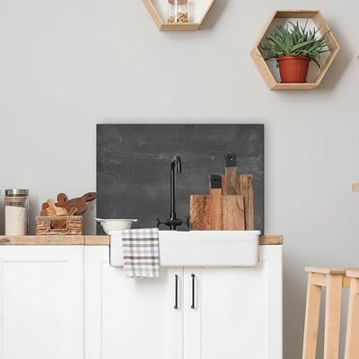 CREARREDA Keuken achterwand Aluminium Zwart Geborsteld 72 x 48 cm Eenvoudig aan te brengen, Gemaakt in Italië, Bescherming voor fornuis en wastafel en muur. Wasbaar en eenvoudig te monteren CREARREDA Keuken achterwand Aluminium Zwart Geborsteld 72 x 48 cm Eenvoudig aan te brengen, Gemaakt in Italië, Bescherming voor fornuis en wastafel en muur. Wasbaar en eenvoudig te monteren