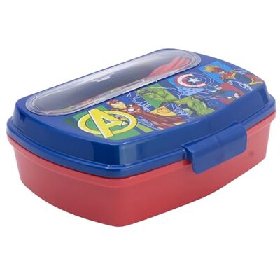 Stor Broodtrommel Kinderen Avengers met Bestek 1464ml Rechthoekige Lunchbox Plastic BPA-vrij voor School Uitstapjes en Pauze Stor Broodtrommel Kinderen Avengers met Bestek 1464ml Rechthoekige Lunchbox Plastic BPA-vrij voor School Uitstapjes en Pauze