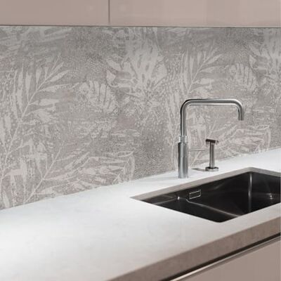 CREARREDA Spuitbescherming, muursticker voor fornuis, 60 x 58 cm, glanzend effect, 1 mm dik en stijf, moeilijk ontvlambaar, hittebestendig en waterbestendig, kleur Tropical Wall CREARREDA Spuitbescherming, muursticker voor fornuis, 60 x 58 cm, glanzend effect, 1 mm dik en stijf, moeilijk ontvlambaar, hittebestendig en waterbestendig, kleur Tropical Wall