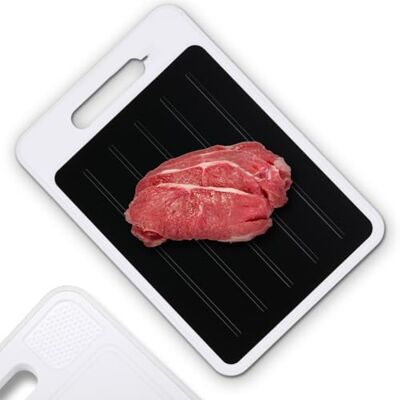 NK Ontdooipla voor levensmiddelen + snijpla (4-in-1), ontdooien, snijden, raspen van specerijen en messenslijper, anti-aanbaklaag en antislip, 36,5 x 25 x 1 cm (vaatwasmachinebestendig) (wit) NK Ontdooipla voor levensmiddelen + snijpla (4-in-1), ontdooien, snijden, raspen van specerijen en messenslijper, anti-aanbaklaag en antislip, 36,5 x 25 x 1 cm (vaatwasmachinebestendig) (wit)