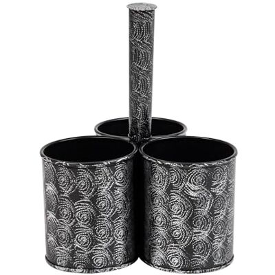 Mind Reader Gebruiksvoorwerphouder, zilverwerk organizer, caddy, bestekhouder, gegalvaniseerd metaal, 17,8 x 17,8 x 24,1 cm, zilver Mind Reader Gebruiksvoorwerphouder, zilverwerk organizer, caddy, bestekhouder, gegalvaniseerd metaal, 17,8 x 17,8 x 24,1 cm, zilver