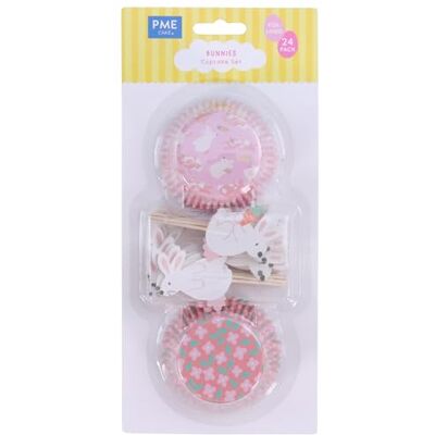 PME Pasen Cupcake Cases & Toppers Set van 48 Konijntjes PME Pasen Cupcake Cases & Toppers Set van 48 Konijntjes