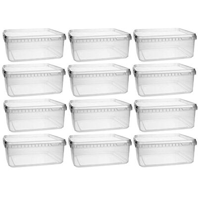 Mikken Plastic Containers 12x1,15L - Voedselveilig, Luchtdicht, BPA-vrij Mikken Plastic Containers 12x1,15L - Voedselveilig, Luchtdicht, BPA-vrij