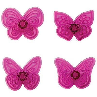 PME 139873 JEM Lacy Butterfly Cutters, Set van 4, wit PME 139873 JEM Lacy Butterfly Cutters, Set van 4, wit