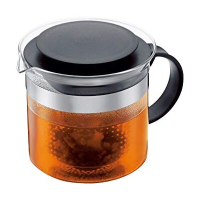 Bodum 1875-01 theemaker bistroNouveau (kunststof theezeef, hittebestendig glas, 1,0 liter) zwart Bodum 1875-01 theemaker bistroNouveau (kunststof theezeef, hittebestendig glas, 1,0 liter) zwart