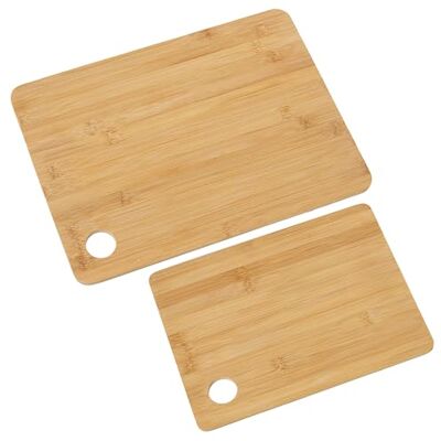 DRW Set van 2 snijplanken van rijpe natuur, 38 x 28 x 0,8 cm DRW Set van 2 snijplanken van rijpe natuur, 38 x 28 x 0,8 cm