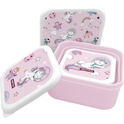 NERTHUS FIH 1326 stapelbare kinder lunchbox voetbal set 3 bakjes BPA-vrij school NERTHUS FIH 1326 stapelbare kinder lunchbox voetbal set 3 bakjes BPA-vrij school