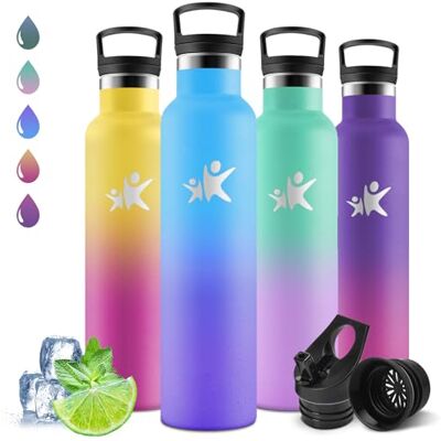 Motswedi Thermosfles, 1000 ml, Roestvrijstalen Waterfles, BPA-Vrij, Thermofles Dubbelwandige, voor Kinderen, 18/8 Roestvrij Staal, Lekvrij, Waterfles voor School, Sport, Camping, Geel & Roze Motswedi Thermosfles, 1000 ml, Roestvrijstalen Waterfles, BPA-Vrij, Thermofles Dubbelwandige, voor Kinderen, 18/8 Roestvrij Staal, Lekvrij, Waterfles voor School, Sport, Camping, Geel & Roze