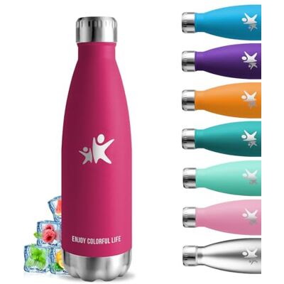 Grsta Thermosfles, 500 ml, roestvrij staal, BPA-vrij, thermosfles, lekvrij, metalen fles, roestvrij staal 18/8, roestvrijstalen drinkfles voor school, camping, reizen, kantoor Grsta Thermosfles, 500 ml, roestvrij staal, BPA-vrij, thermosfles, lekvrij, metalen fles, roestvrij staal 18/8, roestvrijstalen drinkfles voor school, camping, reizen, kantoor
