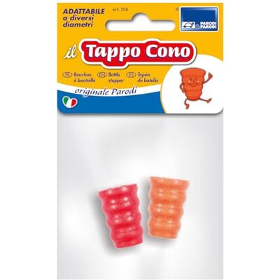 PARODI & PARODI Flessendoppen voor wijn en glas, conische vorm, kegeldop in set van 2 stuks van polyethyleen voor contact met levensmiddelen, flessendop voor wijn, bier, champagne, keukenaccessoires PARODI & PARODI Flessendoppen voor wijn en glas, conische vorm, kegeldop in set van 2 stuks van polyethyleen voor contact met levensmiddelen, flessendop voor wijn, bier, champagne, keukenaccessoires