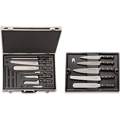 F.Dick F. DICK Kookkoffer Bristol 12-delig (messenset met koffer, incl. koksmes + kookgereedschap/accessoires, keukenmes serie Premier Plus + Superior, voor professionele en hobbykoks) 81165000 F.Dick F. DICK Kookkoffer Bristol 12-delig (messenset met koffer, incl. koksmes + kookgereedschap/accessoires, keukenmes serie Premier Plus + Superior, voor professionele en hobbykoks) 81165000