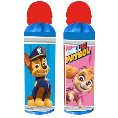 ALBRI 400 ml aluminium drinkfles met veiligheidskap en lekvrije schenktuit, praktisch en milieuvriendelijk, met Paw Patrol figuur ALBRI 400 ml aluminium drinkfles met veiligheidskap en lekvrije schenktuit, praktisch en milieuvriendelijk, met Paw Patrol figuur