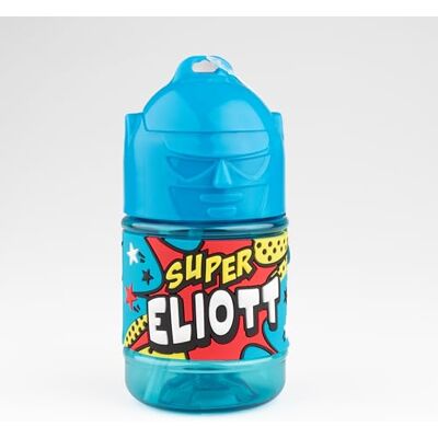 SUPER GOURDE Super Eliott gepersonaliseerde kinderfles, waterfles met rietje SUPER GOURDE Super Eliott gepersonaliseerde kinderfles, waterfles met rietje