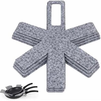 PARENCE . Set van 5 vilten keukenverdelers Krasbescherming voor keukens tot 34 cm Opslag van keukengerei PARENCE . Set van 5 vilten keukenverdelers Krasbescherming voor keukens tot 34 cm Opslag van keukengerei
