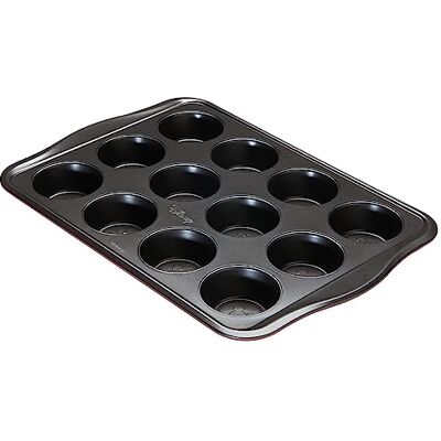 Prestige Nieuwe Disney Bake met Mickey Mouse Muffin Trays voor het bakken van 12 kopjes Non Stick Muffin Tin, Carbon Steel Bakvormen, Rood & Zwart Prestige Nieuwe Disney Bake met Mickey Mouse Muffin Trays voor het bakken van 12 kopjes Non Stick Muffin Tin, Carbon Steel Bakvormen, Rood & Zwart