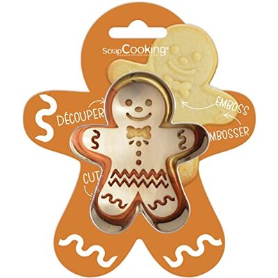 ScrapCooking Snijder + embosser hout Ginger 2091 ScrapCooking Snijder + embosser hout Ginger 2091
