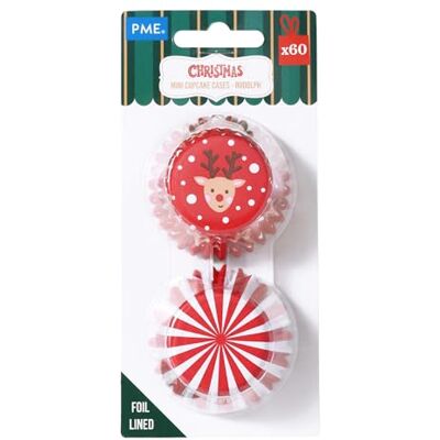 PME Rudolph Mini Bakvormpjes met Aluminium Coating 60 Stuk PME Rudolph Mini Bakvormpjes met Aluminium Coating 60 Stuk