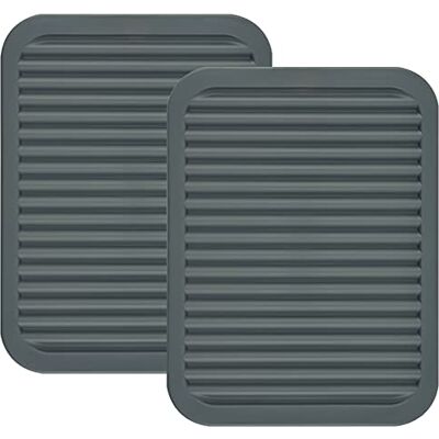Smithcraft Lucky Plus Siliconen Rubber Trivet Mat voor Hot Pan en Pot Hot Pads Teller Mat Hittebestendige Tafelschotel Droogmat of Placemats 2 Pack, Grootte: 2 x 30 cm, Kleur: Grijs, Vorm: Rechthoekig Smithcraft Lucky Plus Siliconen Rubber Trivet Mat voor Hot Pan en Pot Hot Pads Teller Mat Hittebestendige Tafelschotel Droogmat of Placemats 2 Pack, Grootte: 2 x 30 cm, Kleur: Grijs, Vorm: Rechthoekig