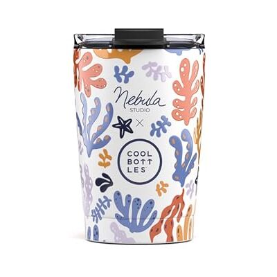 Cool Bottles Thermobeker van roestvrij staal, 330 ml Houdt dranken 10 uur koud en 5 uur warm Lekvrij deksel, BPA-vrij Underwater Fun x Nebula Cool Bottles Thermobeker van roestvrij staal, 330 ml Houdt dranken 10 uur koud en 5 uur warm Lekvrij deksel, BPA-vrij Underwater Fun x Nebula