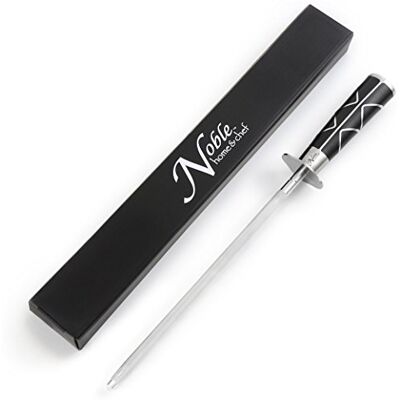Noble Home & Chef Professioneel messenstaal gemagnetiseerd voor veiligheid. Onze honingstaaf heeft een ovaal handvat voor een stevige grip en is gebouwd voor dagelijks gebruik, perfect voor chef-koks en thuiskoks ook! (30,5 cm, luxe) Noble Home & Chef Professioneel messenstaal gemagnetiseerd voor veiligheid. Onze honingstaaf heeft een ovaal handvat voor een stevige grip en is gebouwd voor dagelijks gebruik, perfect voor chef-koks en thuiskoks ook! (30,5 cm, luxe)