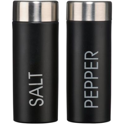 Premier Housewares Zout- en peperset, zwart email, 4x4x11, zwart Premier Housewares Zout- en peperset, zwart email, 4x4x11, zwart