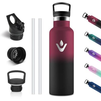 Motswedi Thermosfles 500 ml, Roestvrijstalen Waterfles, BPA-Vrij, Thermofles, 304 RVS, Dubbelwandige, 18/8 Roestvrij Staal, Lekvrij, Waterfles voor Sport, Camping, kantoor, Rood & Zwart Motswedi Thermosfles 500 ml, Roestvrijstalen Waterfles, BPA-Vrij, Thermofles, 304 RVS, Dubbelwandige, 18/8 Roestvrij Staal, Lekvrij, Waterfles voor Sport, Camping, kantoor, Rood & Zwart