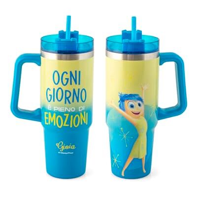 H&H Inside Out Thermosbeker van 18/10 roestvrij staal, 0,90 l, met rietje, geen condensatie, voor warme en koude dranken, BPA-vrij H&H Inside Out Thermosbeker van 18/10 roestvrij staal, 0,90 l, met rietje, geen condensatie, voor warme en koude dranken, BPA-vrij