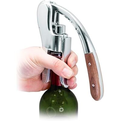 VB VIN BOUQUET FID 1535 kurkentrekker, verchroomd, met houten handvat, professioneel, geschenkdoos VB VIN BOUQUET FID 1535 kurkentrekker, verchroomd, met houten handvat, professioneel, geschenkdoos