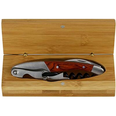 Grunwerg Klassiek ontworpen obermes in luxe bamboe presentatiedoos, hout, 14 cm x 5,5 cm x 3 cm Grunwerg Klassiek ontworpen obermes in luxe bamboe presentatiedoos, hout, 14 cm x 5,5 cm x 3 cm