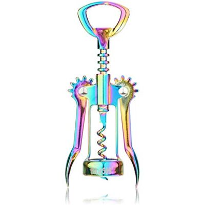 Blush Gevleugelde kurkentrekker, iriserende flesopener, kurkverwijderaar, regenboogwijn, geschenkaccessoire, luchtspiegeling, set van 1 Blush Gevleugelde kurkentrekker, iriserende flesopener, kurkverwijderaar, regenboogwijn, geschenkaccessoire, luchtspiegeling, set van 1