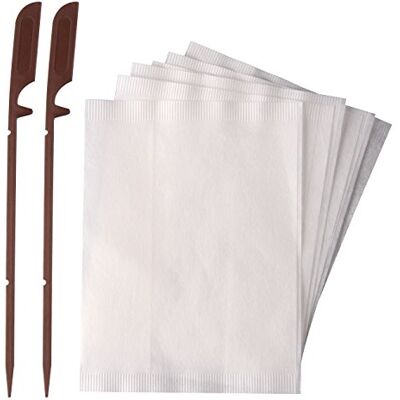 FACKELMANN 2 theefiltersticks + 40 filterzakken, kunststof, wit bruin, afmetingen 10 x 7,5 cm, lengte van de stokjes ca. 14,5 cm FACKELMANN 2 theefiltersticks + 40 filterzakken, kunststof, wit bruin, afmetingen 10 x 7,5 cm, lengte van de stokjes ca. 14,5 cm