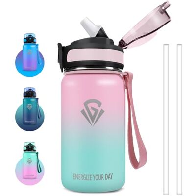 Grsta Thermosfles, 500 ml, drinkfles voor kinderen, metalen fles, BPA-vrij, 18/8 roestvrij staal, lekvrij, drinkfles voor warme dranken, school, kantoor Grsta Thermosfles, 500 ml, drinkfles voor kinderen, metalen fles, BPA-vrij, 18/8 roestvrij staal, lekvrij, drinkfles voor warme dranken, school, kantoor