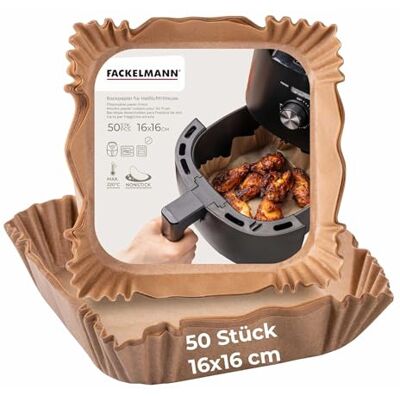 Fackelmann 16cm Vierkante Papieren Vormen voor Airfryer - Gezond Koken Accessoires Fackelmann 16cm Vierkante Papieren Vormen voor Airfryer - Gezond Koken Accessoires