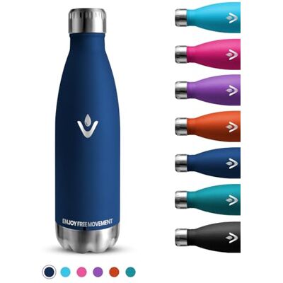Grsta Thermosfles, 500 ml, drinkfles voor kinderen, lekvrij, BPA-vrij, gemakkelijk mee te nemen, 18/8 roestvrij staal, metalen fles, thermosfles voor kantoor, reizen, donkerblauw Grsta Thermosfles, 500 ml, drinkfles voor kinderen, lekvrij, BPA-vrij, gemakkelijk mee te nemen, 18/8 roestvrij staal, metalen fles, thermosfles voor kantoor, reizen, donkerblauw