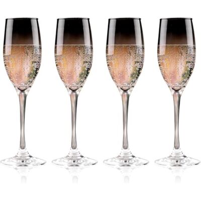 alpina Champagneglazen Set 4 Stuks Champagne Glazen Smoked Ook Geschikt voor Prosecco en Cava Champagneflutes voor elke Gelegenheid Glas alpina Champagneglazen Set 4 Stuks Champagne Glazen Smoked Ook Geschikt voor Prosecco en Cava Champagneflutes voor elke Gelegenheid Glas