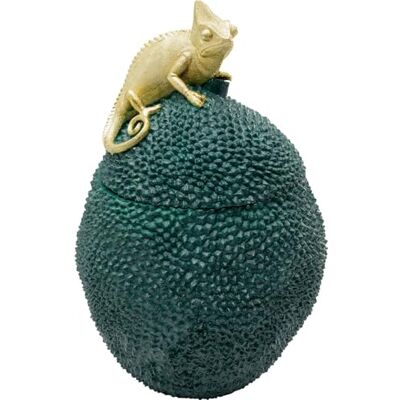Kare Design deco blik Jackfruit kameleon, groen, 41x26x27 cm, bewaardoos, kameleon motief, handgemaakt, woonkamer Kare Design deco blik Jackfruit kameleon, groen, 41x26x27 cm, bewaardoos, kameleon motief, handgemaakt, woonkamer