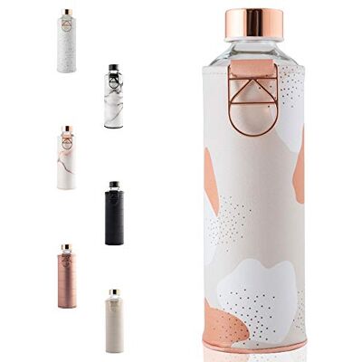 EQUA Grote drinkfles met kunstlederen hoes, 750 ml, van borosilicaatglas, BPA-vrij en lekvrij. EQUA Grote drinkfles met kunstlederen hoes, 750 ml, van borosilicaatglas, BPA-vrij en lekvrij.
