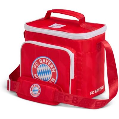 Igloo Square Lunch Bag FC Bayern München gelicentieerd fanartikel rode koeltas met clublogo geïsoleerde lunchbox met schouderriem Igloo Square Lunch Bag FC Bayern München gelicentieerd fanartikel rode koeltas met clublogo geïsoleerde lunchbox met schouderriem