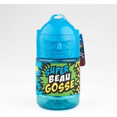 SUPER GOURDE Gepersonaliseerde kinderfles, waterfles met rietje Super Beau Gosse SUPER GOURDE Gepersonaliseerde kinderfles, waterfles met rietje Super Beau Gosse