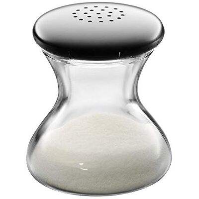 WMF Wagenfeld Max en Moritz, zoutvaatje, 4,5 cm, glas, Cromargan roestvrij staal, gematteerd, vaatwasmachinebestendig WMF Wagenfeld Max en Moritz, zoutvaatje, 4,5 cm, glas, Cromargan roestvrij staal, gematteerd, vaatwasmachinebestendig